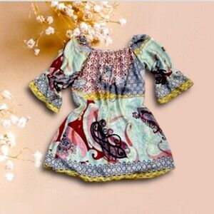 Rachel Kate Kay's Closet Paisley
Satin Lined Off Shoulder Dress Tunic